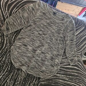 New Directions Black and Gray Knit Sweater